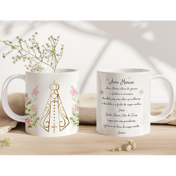 10 Artes para Caneca Nossa Senhora Minimalista Arquivo Editável  2