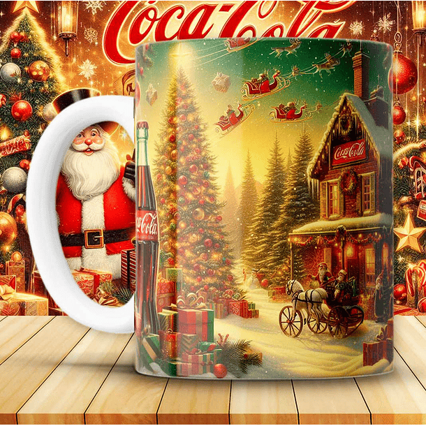 12 Artes para Caneca Coca Cola Vintage Arquivo em Png 1