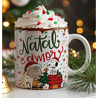 7 Artes para Caneca Snoopy Natal Arquivo Editável  5