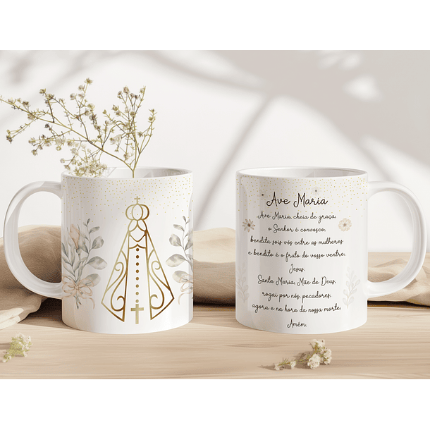 10 Artes para Caneca Nossa Senhora Minimalista Arquivo Editável  3