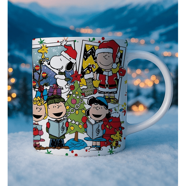 7 Artes para Caneca Snoopy Natal Arquivo Editável  6