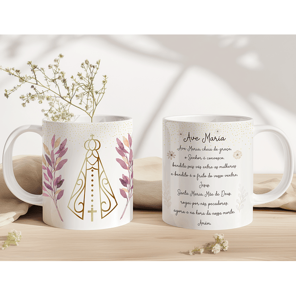 10 Artes para Caneca Nossa Senhora Minimalista Arquivo Editável  5