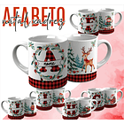 26 Artes para Caneca Alfabeto Natal Xadrez Arquivo Editável 3