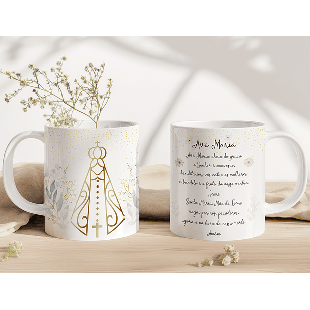 10 Artes para Caneca Nossa Senhora Minimalista Arquivo Editável  6