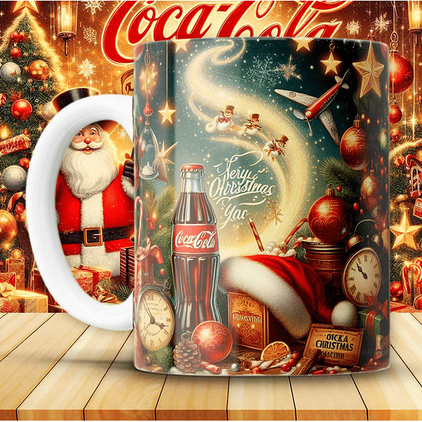 12 Artes para Caneca Coca Cola Vintage Arquivo em Png 12