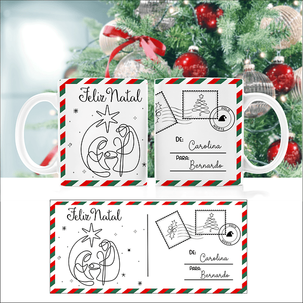 30 Artes para Caneca Natal em Linhas Arquivo em Png  3