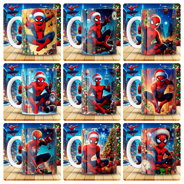 180 Artes para Caneca Personagens e Outros Natal 3D Arquivo em Png 2