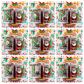 26 Artes para Caneca Alfabeto Papai Noel Arquivo Editável 