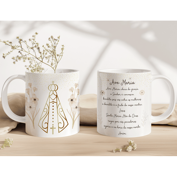 10 Artes para Caneca Nossa Senhora Minimalista Arquivo Editável  8