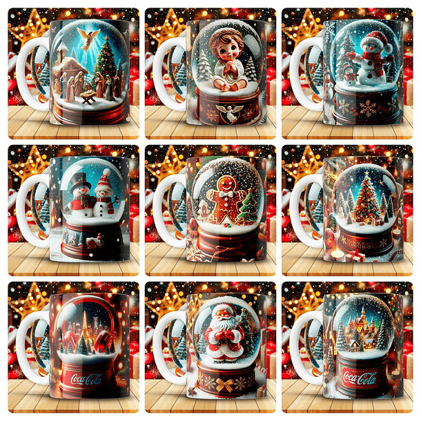 180 Artes para Caneca Personagens e Outros Natal 3D Arquivo em Png 5