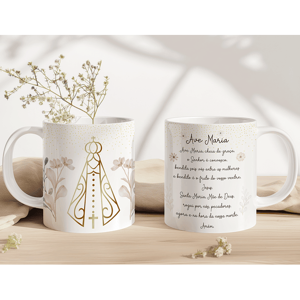 10 Artes para Caneca Nossa Senhora Minimalista Arquivo Editável  9