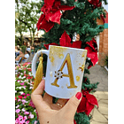 52 Artes para Caneca Alfabeto Dourado e Prata Natalino Arquivo em Png  4