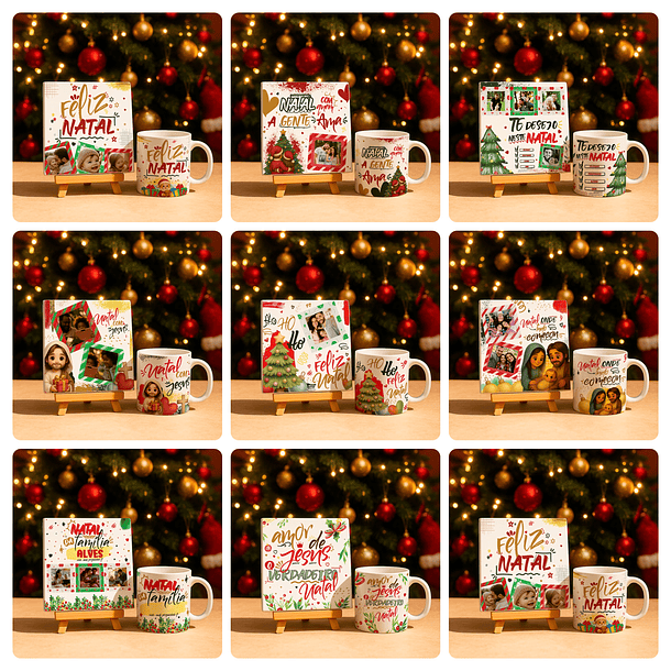 74 Artes para Caneca, Squeze, Azulejo e Outros Natal Arquivo Editável  7