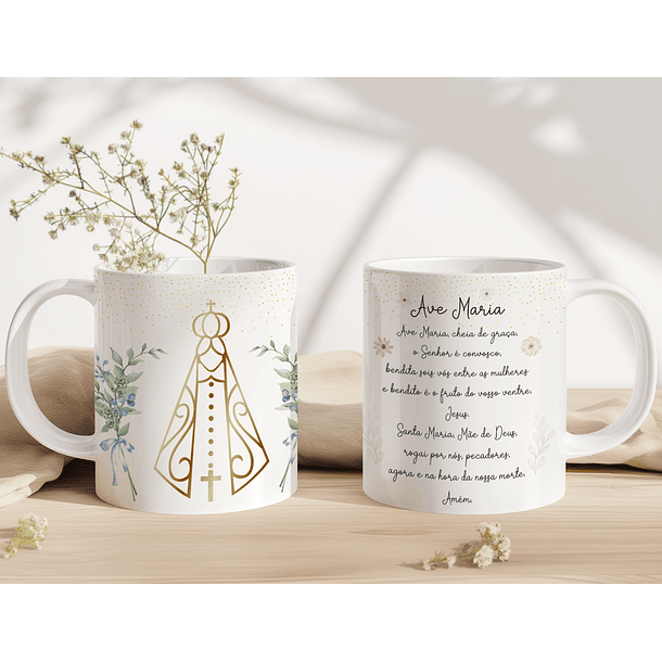 10 Artes para Caneca Nossa Senhora Minimalista Arquivo Editável  10