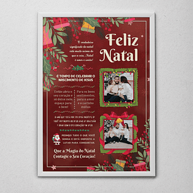 6 Artes para Quadro Natal Arquivo Editável 