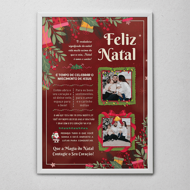 6 Artes para Quadro Natal Arquivo Editável  1