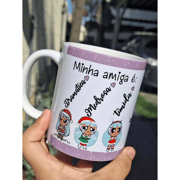 4 Artes para Caneca Minha Amiga é Meninas Super Poderosas Arquivo em Jpg  3