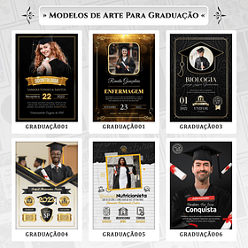12 Artes para Quadro formatura Graduação Arquivo Editável 