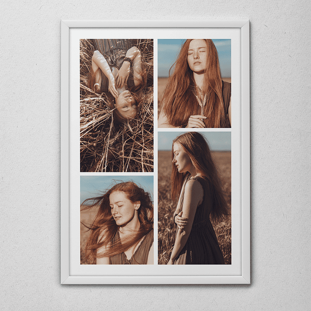 15 Artes para Quadro Colagens de Fotos Arquivo Editável  1