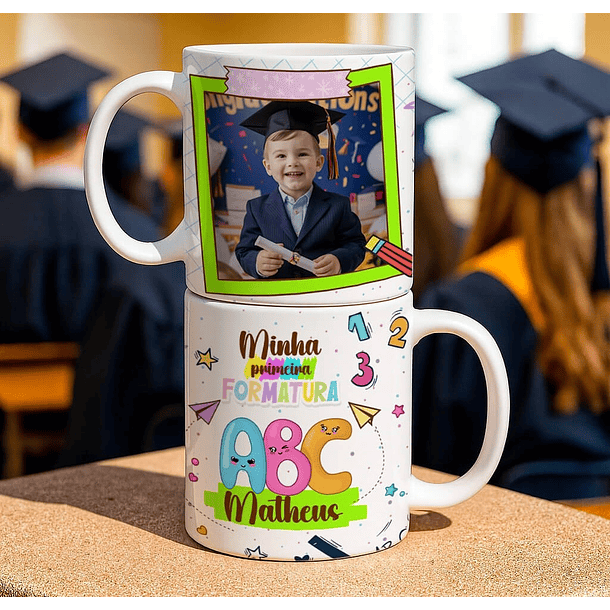 6 Artes para Caneca Mini Formandos ABC Arquivo Editável 4