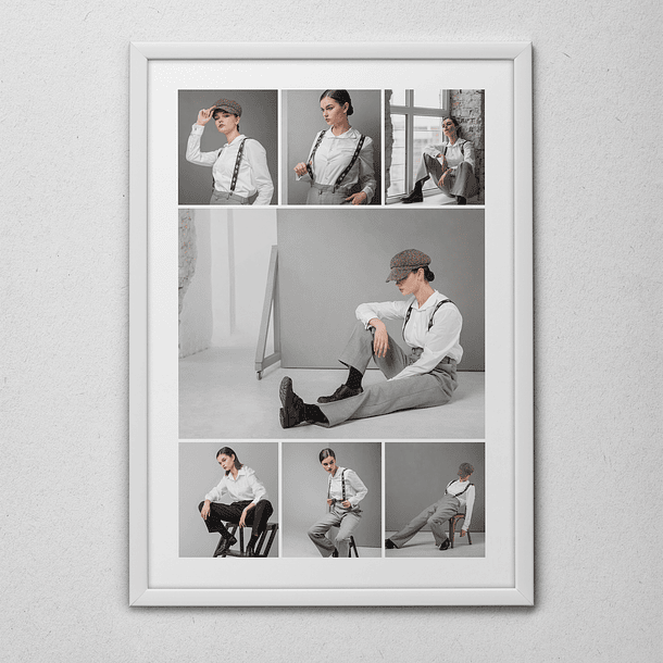 15 Artes para Quadro Colagens de Fotos Arquivo Editável  2