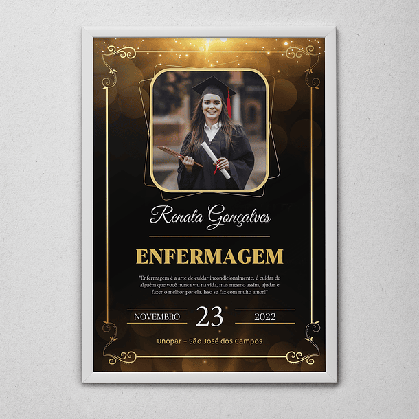 12 Artes para Quadro formatura Graduação Arquivo Editável  3