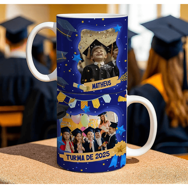 6 Artes para Caneca Mini Formandos ABC Arquivo Editável 6