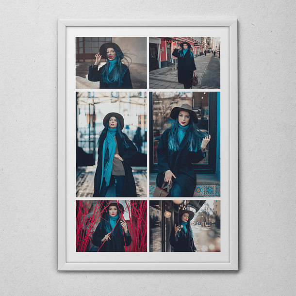 15 Artes para Quadro Colagens de Fotos Arquivo Editável  4