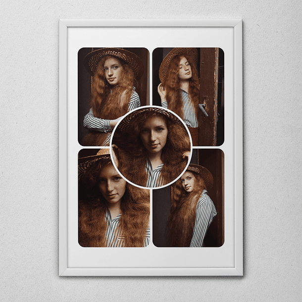 15 Artes para Quadro Colagens de Fotos Arquivo Editável  5