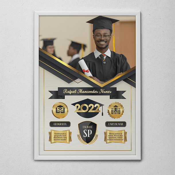 12 Artes para Quadro formatura Graduação Arquivo Editável  4