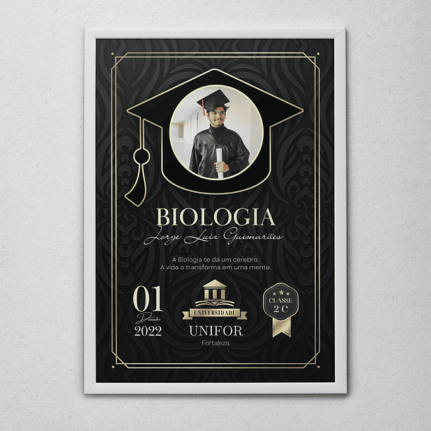 12 Artes para Quadro formatura Graduação Arquivo Editável  5