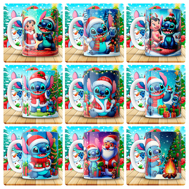 180 Artes para Caneca Personagens e Outros Natal 3D Arquivo em Png 17
