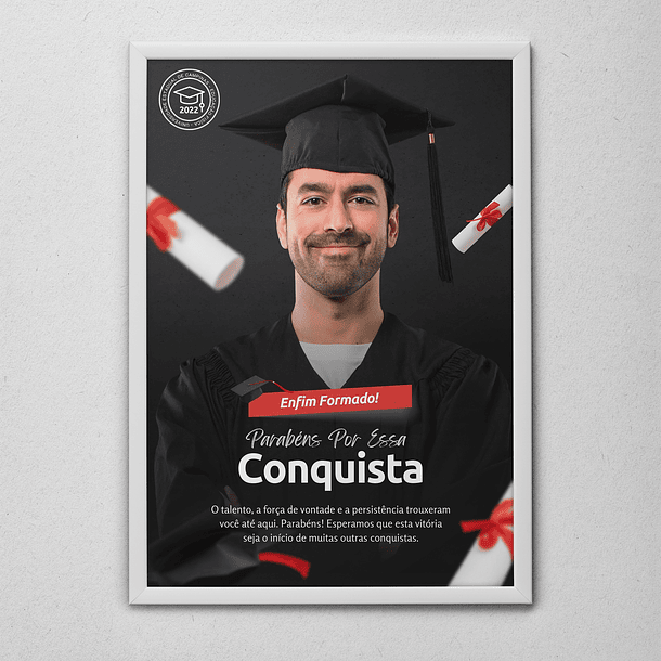 12 Artes para Quadro formatura Graduação Arquivo Editável  6