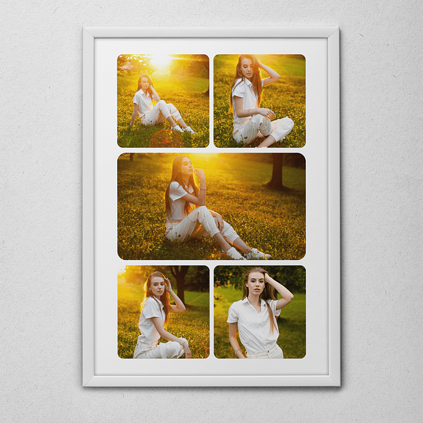 15 Artes para Quadro Colagens de Fotos Arquivo Editável  7