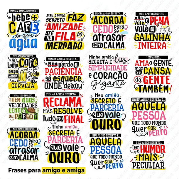 26 Artes para Caneca Amigo Secreto 2025 Arquivo em Png  5