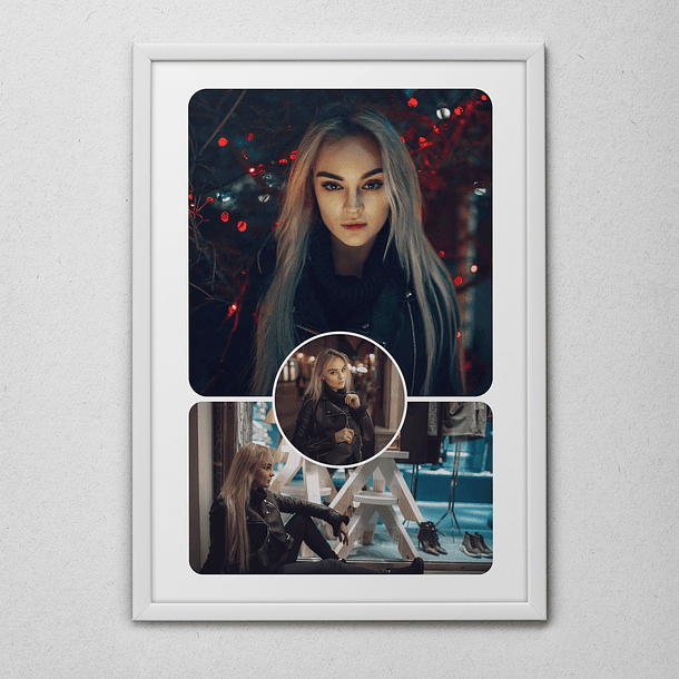 15 Artes para Quadro Colagens de Fotos Arquivo Editável  10