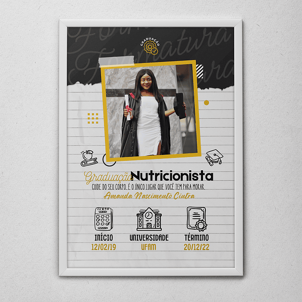 12 Artes para Quadro formatura Graduação Arquivo Editável  10