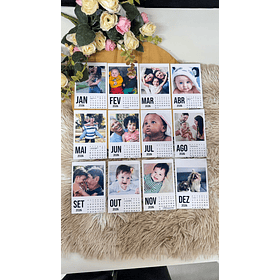 Arquivo Calendário Polaroid 2026 (Português, English, Español) Arquivo em Png