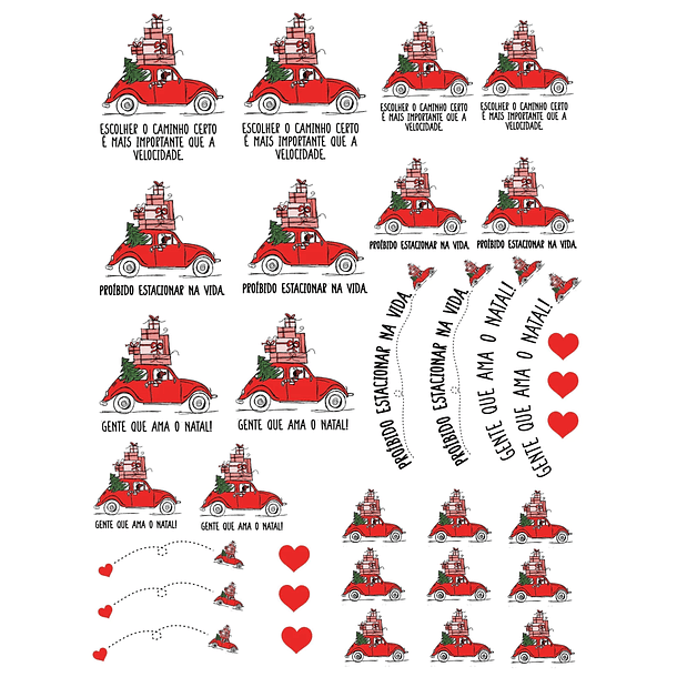 Arquivos para Personalização Natal, Fusca, Casinhas, Alfabeto, Mistos em Dtf Uv 1