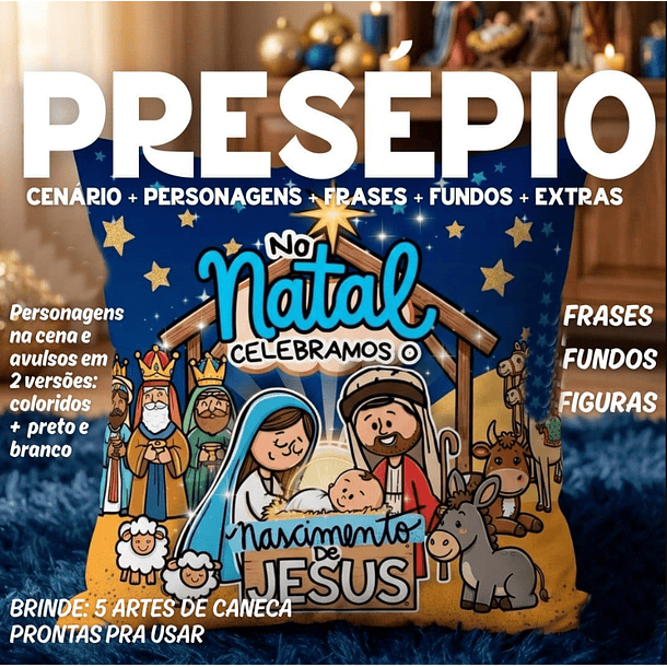 Kit digital Presépio Arquivo em Png 1
