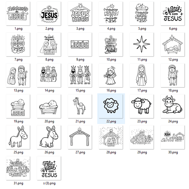 Kit digital Presépio Arquivo em Png 3