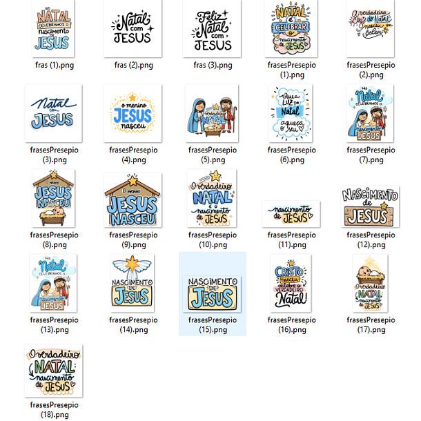 Kit digital Presépio Arquivo em Png 4