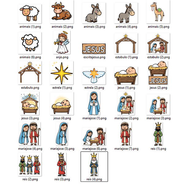 Kit digital Presépio Arquivo em Png 5