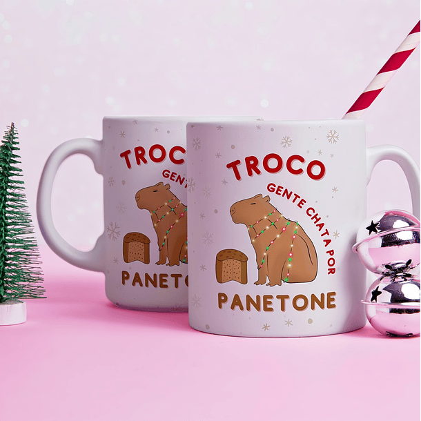 Arte Caneca Troco gente chata por Panetone em Jpg 