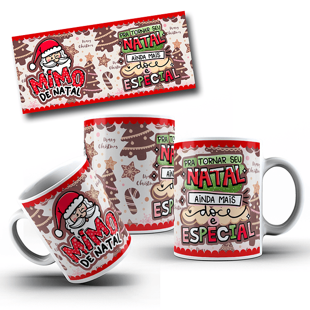 13 Artes para Caneca Mimo de Natal Papai Noel Arquivo em Png  3