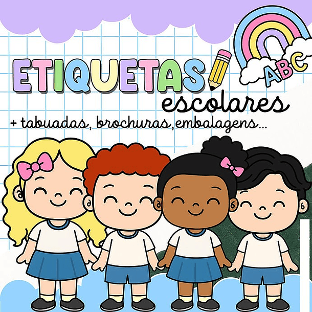 Arquivo Volta as aulas Completo Etiquetas e Tabuada e muito mais Arquivo em Png 1