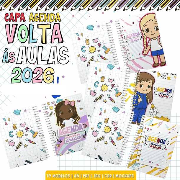 Combo Volta as aulas Squeeze, Caneca, Capa agenda, Toalhinhas e Muito mais Arquivo Editável 2