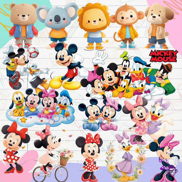 Kit Digital Etiquetas Escolares PNG – Volta às Aulas 2026 (60 Temas) 8