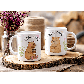 7 Artes para Caneca Capivara Ironica Arquivo Editável 