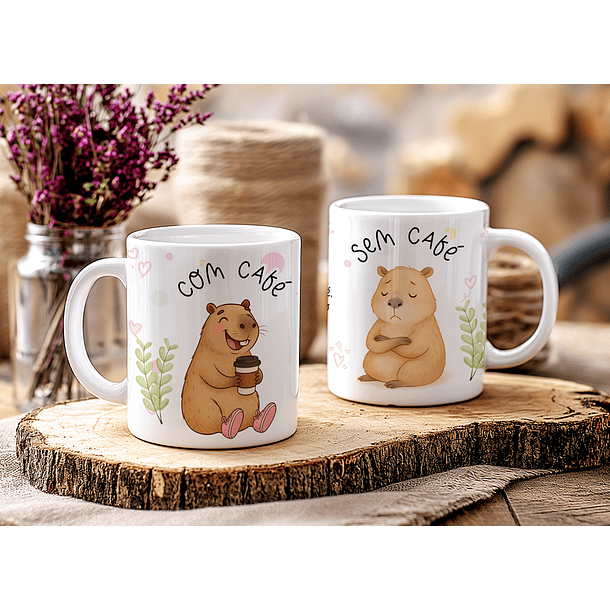 7 Artes para Caneca Capivara Ironica Arquivo Editável  1